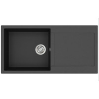 Кам'яна кухонна мийка Aquasanita Tesa Plus SQT103 Black Metallic 601 Чорний металік