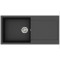 Каменная кухонная мойка Aquasanita Tesa Plus SQT103 Black Metallic 601 Черный металлик