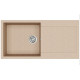 Кам'яна кухонна мийка Aquasanita Tesa Plus SQT103 Beige 110 Бежевий