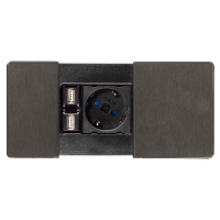 Блок розеток ASA Versapad с наполнением и со скользящей крышкой (060.08F.00003)