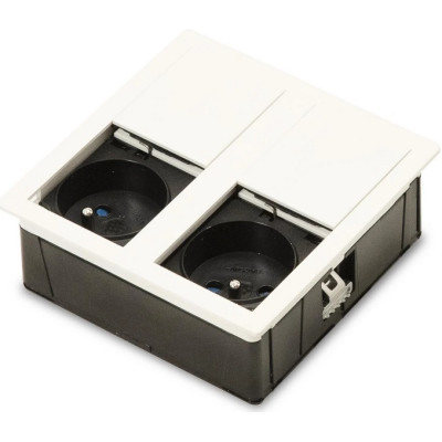 Блок розеток ASA Versahit 2 з наповненням і з ковзаючою кришкою Теплий білий (060.15F.00006)