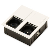 Блок розеток ASA Versahit 2 с наполнением и со скользящей крышкой Холодный белый (060.15F.00008)