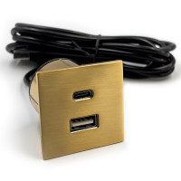 Мебельная USB розетка ASA Versapick zamak Золото (060.29Z.00048)