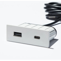 Мебельная USB розетка ASA Versapick zamak Белый матовый (060.29Z.00052)