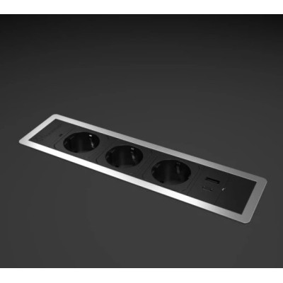 Блок розеток ASA Versaframe 3.0 USB 5V Алюминий (060.40F.00007)