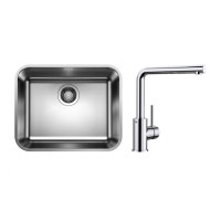 Комплект мийка Blanco SUPRA 500-U Нержавіюча сталь (518205) + змішувач Blanco MILA Хром (519414) Комплект мийка Blanco SUPRA 500-U Нержавіюча сталь (518205) + змішувач Blanco MILA Хром (519414)