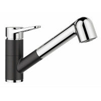 Кухонний кам'яний змішувач Blanco WEGA-S II Хром/антрацит з душем (526420)