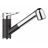 Кухонний кам'яний змішувач Blanco WEGA-S II Хром/чорний з душем (526428)