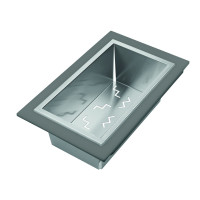 Разделочная доска с коландером 415 x 250 мм из нержавеющей стали для моек серии CM Filoraggiato