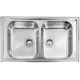 Кухонна мийка з нержавіючої сталі CM Cometa 86x50 2V декор (011494)