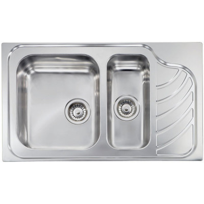 Кухонна мийка з нержавіючої сталі cm Eureka 86x51 2V полірована (011754)