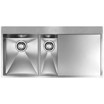 Кухонная мойка из нержавеющей стали CM Filoquadra Mix 100x50 2V mm 340/160 полированная (012964)