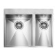 Кухонная мойка из нержавеющей стали CM Filoquadra Mix 61x50 2V полированная (012932)