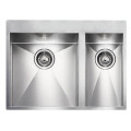 Кухонна мийка з нержавіючої сталі CM Filoquadra Mix 67x50 2V полірована (012933)