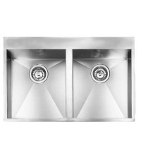 Кухонная мойка из нержавеющей стали CM Filoquadra Mix 77x50 2V полированная (012939)