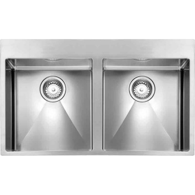 Кухонна мийка з нержавіючої сталі CM Filoraggiato Mix 89x50 2V полірована (01204С)
