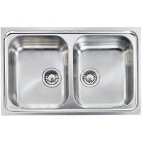 Кухонная мойка из нержавеющей стали CM Filoslim 79x50 2V полированная (011202)
