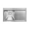 Кухонна мийка з нержавіючої сталі CM Glamour Mix 86x50 1V полірована (012843)