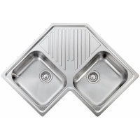 Кухонна мийка з нержавіючої сталі CM ilaria 83x83 2V декор (011890)