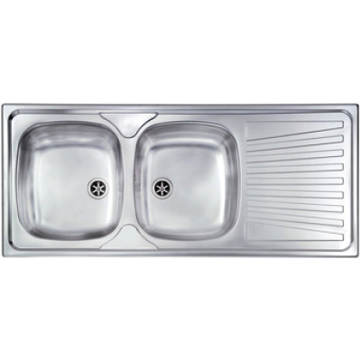 Кухонна мийка з нержавіючої сталі CM Mondial 116x50 2V полірована (011537)