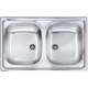 Кухонна мийка з нержавіючої сталі CM Mondial 79x50 2V полірована (011532)