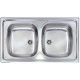 Кухонна мийка з нержавіючої сталі CM Mondial 86x50 2V полірована (011544)