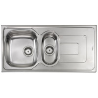 Кухонная мойка из нержавеющей стали CM Pizzica 100x50 2V полированная (011345)