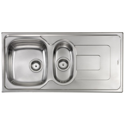 Кухонна мийка з нержавіючої сталі CM Pizzica 100x50 2V декор (011395)