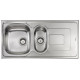 Кухонная мойка из нержавеющей стали CM Pizzica 100x50 2V полированная (011345)