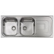 Кухонна мийка з нержавіючої сталі CM Pizzica 116x50 2V декор (011397)