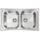Кухонна мийка з нержавіючої сталі CM Pizzica 86x50 2V декор (011394)