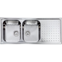 Кухонная мойка из нержавеющей стали CM Punto Plus 116x50 2V микродекор (011707)