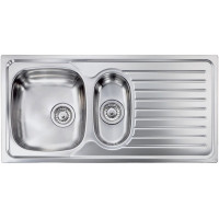 Кухонна мийка з нержавіючої сталі CM Siros 100x50 2V декор (010495)