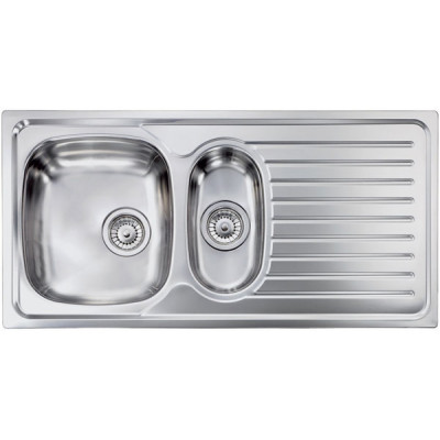 Кухонна мийка з нержавіючої сталі CM Siros 100x50 2V декор (010495)