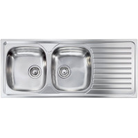 Кухонна мийка з нержавіючої сталі CM Siros 116X50 2V декор (010497)