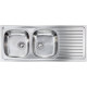 Кухонна мийка з нержавіючої сталі CM Siros 116X50 2V декор (010497)