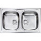 Кухонна мийка з нержавіючої сталі CM Siros 79x50 2V декор (010492)