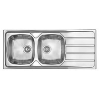 Кухонна мийка з нержавіючої сталі CM Universal 116X50 2V полірована (015447) Кухонна мийка з нержавіючої сталі CM Universal 116X50 2V полірована (015447)