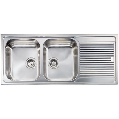 Кухонна мийка з нержавіючої сталі CM Zenith 116x50 2V декор (011297)
