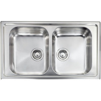 Кухонна мийка з нержавіючої сталі CM Zenith 210 86x50 2V полірована (011224)