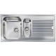 Кухонная мойка из нержавеющей стали CM Zenith Plus 100x50 2V полированная (011255)