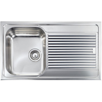 Кухонна мийка з нержавіючої сталі CM Zenith Plus 86x50 1V декор (011263)