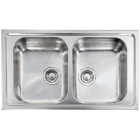 Кухонная мойка из нержавеющей стали CM Zenith Plus 86x50 2V декор (011264) Кухонная мойка из нержавеющей стали CM Zenith Plus 86x50 2V декор (011264)