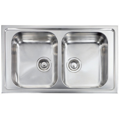 Кухонна мийка з нержавіючої сталі CM Zenith Plus 86x50 2V декор (011264)