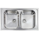 Кухонна мийка з нержавіючої сталі CM Zenith Plus 86x50 2V декор (011264)