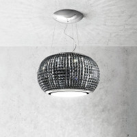 Островная кухонная вытяжка Elica INTERSTELLAR BL/F/65 Нержавеющая сталь, черное стекло