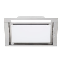 Вбудована кухонна витяжка Elica HIDDEN 2.0 IXGL/A/52 Нержавіюча сталь, біле скло