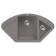 Каменная кухонная мойка ELLECI Easy Corner TITANIUM 73 Серый, угловая