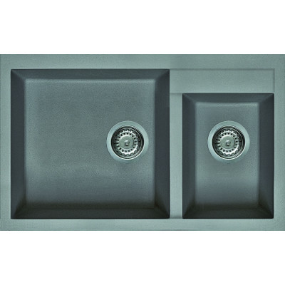 Каменная кухонная мойка ELLECI Q 440 under top titanium 73 Серый