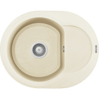 Кам'яна кухонна мийка ELLECI EASY ROUND BIANCO ANTICO 62 Слонова кістка Кам'яна кухонна мийка ELLECI EASY ROUND BIANCO ANTICO 62 Слонова кістка